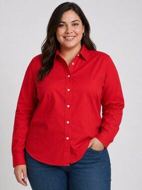 NWT ...Brooks Brothers 346 Classic Red Button‑Up Shirt – Size 14